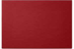 Eglooh - Mercurio - Sottomano Scrivania Ufficio in Cuoio Rosso Vivo - cm 80x50 - Cuciture Artigianali e Fondo Antiscivolo - Made in Italy