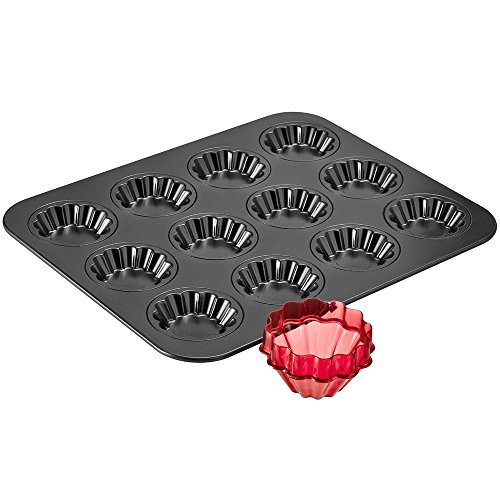 Betty Bossi 24935 Backblech für Knusper-Küchlein, 28 x 35 x 1,5 cm, schwarz