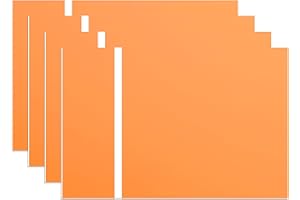 VICTOOL 4 cartelli acrilici arancioni da 20 x 30 cm, per incisione laser, in plastica personalizzate su misura per casa, ufficio, negozio, pannello arancione con incisione bianca