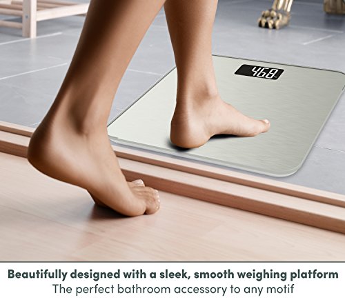 Smart Weigh Digitale Personenwaage Mit Fortschrittlicher Technologie Beim Betreten Der Waage 180kg, Silber - 7