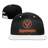 Huseki Jagermeister Logo Snapback Adjustable Hip Hop Baseball Cap/Hat For Unisex White