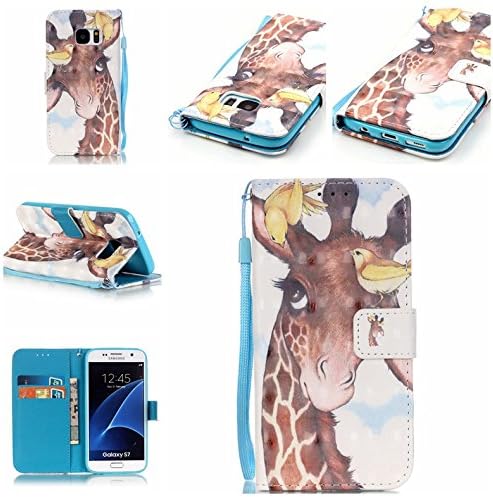 Uming® Retro Print Pattern Colorful Holster Cover Case ( Birds Giraffe - for IPhone6SPlus IPhone 6SPlus 6Plus IPhone6Plus ) Artificial-leather Flip with Bracket Stander Holder Credit Card Slot Wallet Hasp Magnet Button Shell Protective Mobile Cellphone Cover Bag