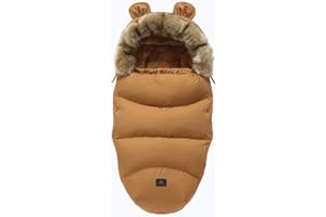 Manyo Chanceliere Universelle pour Poussette, Couverture pour Poussette Sac de Couchage Bébé Hiver, Accessoire Poussette Chaises Porte-Bébé (Marron)