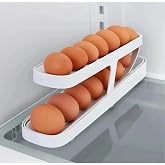 TİNEKE 2 Katlı Otomatik Buzdolabı Yumurta Standı Yumurtalık Rafı Saklama Kabı Buzdolabı Organizer