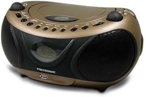Metronic 477106 Radio / Lecteur CD / MP3 Portable Copper and Black avec Port USB - Noir et Cuivre