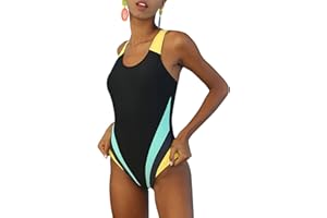SEAUR Femme Maillot de Bain 1 Pièce Femme Maillots Une Pièce de Compétition Monokini Sexy Maillot Sports Nautiques