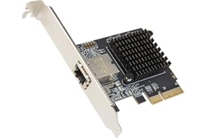 SYBA 1 Port 10 Gigabit Ethernet Network Card - PCIe x4 10Gb 10GBASE-T NIC AQTION AQC107-10Gbps Ethernet PCI-Express x4 Adapter, SD-PEX24055