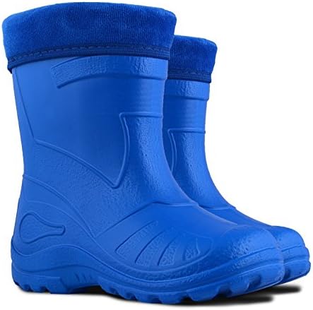 KolmaUltra Light EVA Kids Girls Wellington Boots Rainy Snow Wellies Red Very Warm Liners