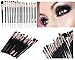 LyDia® 20pcs Rose-Gold/Black Foundation/Contour/Concealer/Eyebrow/Eyeshadow/Mascara/Blending Makeup Brush Set