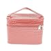 Generic Women Girls Leather Bag Box Makeup Cosmetic Organizer Cases Storage Boxes - pink, 8.4 x 5.1 x 5.9in RS.780.00