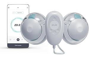 Elvie Stride 2 Doble – Sacaleches Eléctrico Doble Manos Libres con Motor Silencioso de Grado Hospitalario – Extractor de Leche Materna Inteligente, Copas de Silicona Suave, Recargable y sin BPA