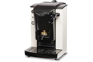 FABER COFFEE MACHINES | Modèle de fente Plast | Machine à café à dosettes ese 44mm | Pressacialda en laiton réglable (BLANC | NOIR)