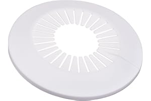 sourcing map Pipe Cover Decoration, 60mm-74mm PP Plastic Escutcheon Water Pipe Drain Line Cover White 4pcs