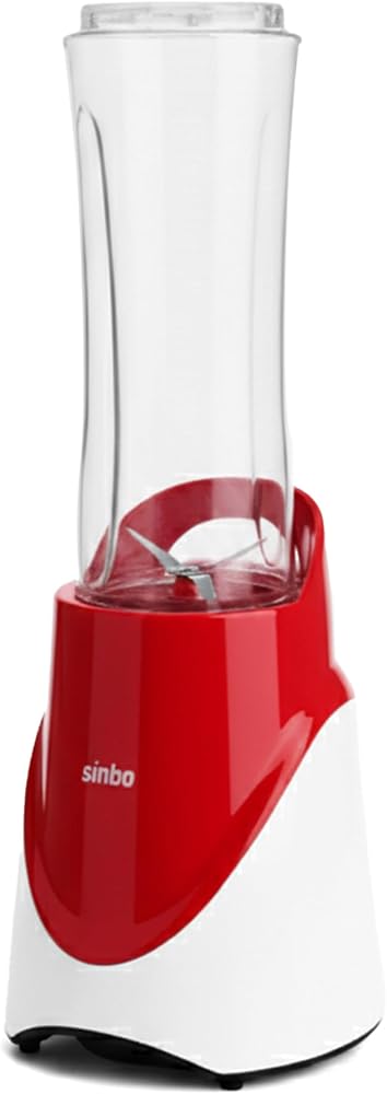 Sinbo SHB-7508 Kırmızı Shake Take One | 300W Taşınabilir Smoothie Blender | 570 ml Spor Şişe - Çelik Bıçaklı Karıştırıcı