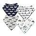 Produktbild Baby Dreieckstuch Lätzchen Spucktuch 4er Pack für Jungen, Einstellbar Weiche Baumwolle Kerchief mit Druckknöpfen