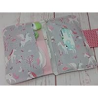 Süße Einhörner ** LIMITIERTES DESIGN ** Windeltasche mit vielen Fächern für Windeln und Feuchttücher