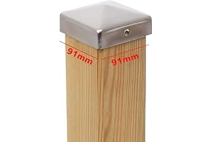 VIVAGARDEA 2 x PFOSTENKAPPE PYRAMIDE 91 x 91 MM EDELSTAHL