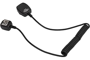 AKOZON Cordon de Flash Hors Appareil Photo, Câble à Ressort Flexible pour Flash de Synchronisation, Rallonge de Flash pour Griffe Flash pour Flash Supérieur d'Appareil Photo