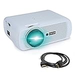 Vidéoprojecteur, Crenova XPE460 Mini HD Portable Projecteur Résolution 800 X 480 avec Cable Cinéma Domestique Jeux Vidéo Backyard Pour USB / HDMI / SD / TV / AV Gaming Multimédia Vidéoprojecteur pour iphone / ipad / Smartphone / TV / Xbox / PC