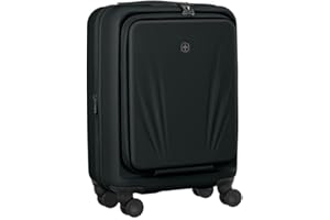 WENGER Skyon Carry-On Hartschalenkoffer, Handgepäck, Trolley, 35 (45) l, Laptop- und Tabletfach, Sicherheitsschloss, Reisen Urlaub, Schwarz, 653563