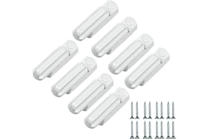 DS-IDOLS 4pcs/8pcs/12pcs Sash Blocker Window Jammer - White Zinc Cast Alloy - Extra Security Locks for UPVC/PVC Door/Window Restrictor Lock (8)