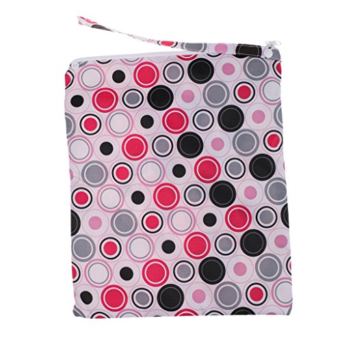 Generic Mummy Cloth Diaper Bag Wet Dry Zipper Tote Nappy Bag Circles - pink RS.285 (72.00% Off) - Amazon
