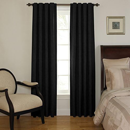 Sound Asleep Room-Darkening Noise-Reducing Backtab Window Panel, Black, 84-Inch by Sound Asleep