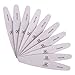 MAKARTT 10pcs/pack Zebra Nail Files Washable Double Sided Emery Board 240/240 Grit Nail Buffering Files