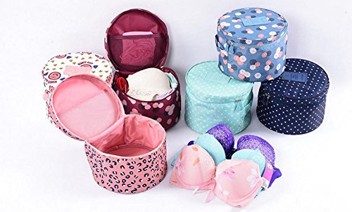 Cdet Lagerung Paket Blumen Tragbar Runden BH Unterwäsche Aufbewahrungskiste Unterwäsche Tasche Wäschesack Einbezogen Kosmetiktasche Schulter Taschen Beutel - 6