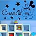 Wall Sticker - Mickey Mouse Personalised Name (Any Name,Text)... Wallart -LARGE -SIZE 120cm x 40cm -Baby Blue