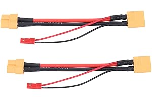 DILWE 2 Stücke XT60 Buchse auf 14 AWG XT60 Stecker und 22 AWG JST Stecker Adapter Kabel RC Zubehör
