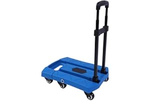 GOTOTOP GOTOTO Piattaforma Carrello Heavy Duty 400 kg, Carrello Pieghevole con Telaio e Leva telescopici, Carrello Portapacchi Trolley Portatile con 6 Ruote per casa, Cortile, Negozio, Magazzino, in Metallo