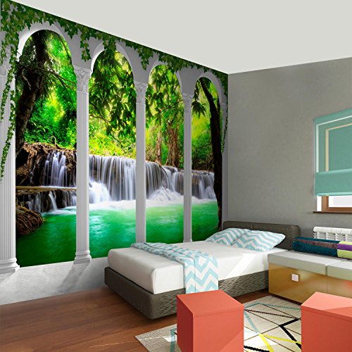 Fototapete Wasserfall 308 x 220 cm – Vliestapete – Wandtapete – Vlies Phototapete – Wand – Wandbilder XXL – !!! 100% MADE IN GERMANY !!! Runa Tapete 9030010b - 5