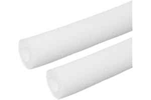 PATIKIL Pipe Insulation Foam Tube, 2 Pack Pool Noodles Foam Tubing Outdoor Wrap Pipe Covers 3/4" (20mm) ID x 1-3/5" (40mm) OD x 6.6 ft for Handle Grip HVAC Units, White