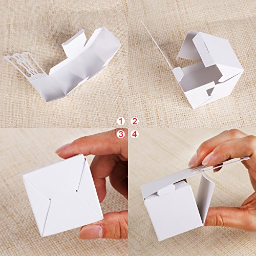 50 St. 2-in-1 Gastgeschenk Box Kartonage Tischkartenhalter Stuhl Hochzeit Party Deko Schachtel - 4