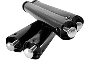 Comprarredo Piedi per rete a doghe 35 cm, gambe letto in ferro con bulloni e tappi antiscivolo e antigraffio, set 4 piedini per rete a doghe, listelli o a tavole