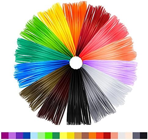 NEXGADGET 20 Packs 3D Printing Pen PLA Filament of 20 Different Colors 1.75mm Diameter