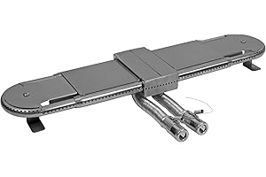 NORDIC BBQ STORE Brûleur rectangulaire de rechange universel réglable pour barbecue s'étend de 38 cm à 56 cm