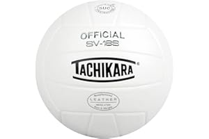 Tachikara Balón de Voleibol de Cuero Compuesto de Calidad institucional, Color Blanco Real