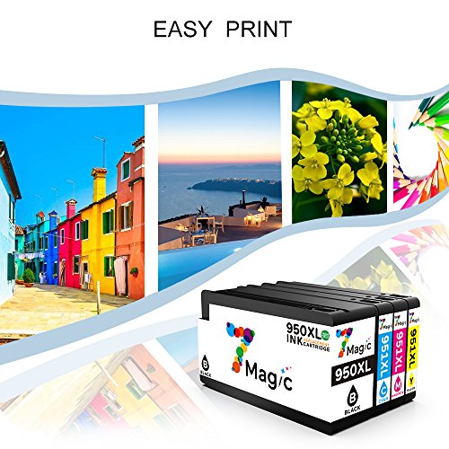 950xl 951xl Cartuchos  7Magic Cartucho de Tinta Compatible HP 950XL 951XL con M  s Reciente Chip con HP OfficeJet Pro 8610 8600 8620 8100 8615 276DW 8630 8660 Impresora Multifunci  n 1 Negro 1 Ci  n 1 Magenta 1 Amarillo 