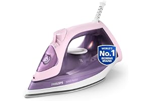 Philips Speed Pro DST3020/30 Steam iron, Purple | 2200W, 35 gm/min Steam, 160 gm Steam Boost, Ceramic Soleplate, Drip Stop technology & 300 ml Water tank