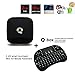 Produktbild Riyc Q-Box Android 5.1 TV Box / 2GB SDRAM + 16GB eMMC / Amlogic S905 Quad-Core CPU / Mali-450 5-Core GPU / KODI(XMBC) mit Add-Ons vorinstalliert / 4K Bluetooth USB SD RJ45 AV SPDIF Streaming Media Player (Q Box + i8 Wireless Keyboard)