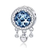 El dije es de plata de ley 925 con vidrio murano azul, puedes agregarlo al brazalete o tratarlo como un colgante de collar, 100% plata de ley 925 sin plomo ni níquel, sin dañar el salud, sin alergia a la piel.