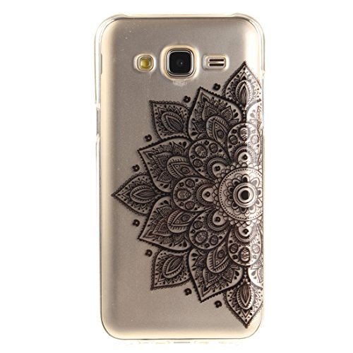 Funda Samsung Galaxy J5 2015 SM-J500F Wanxida Funda de Silicona TPU
Carcasa Transparente Clara Soft Clear Case Cover Funda Blanda Delgada
Carcasa Suave Ligera Caja Anti Rasgu os Anti Choque Funda protectora
con Dise o nico - Encaje Negro