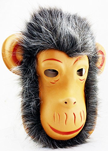 Affenmaske Affe Halloween Maske Monkey Maske mit Haar (GYD)