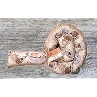 Bettschlange, Braun mit Bärchen, Handmade, Baby Nestchen, 150cm-250cm