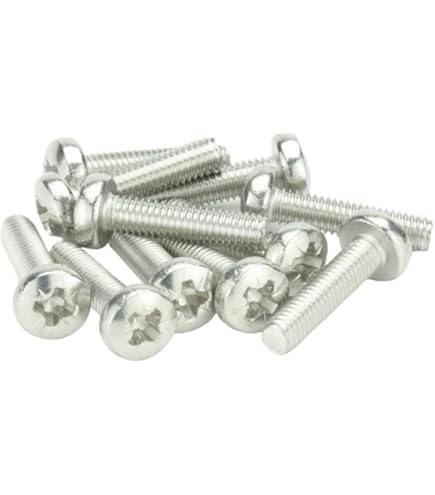 Bulk Hardware BH02513 Slot Machine Screw M3 x 25mm with Nut, Shiny