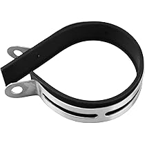 Support De Silencieux Universel En Acier Inoxydable Pour Moto - Clip Et Fixation Noire Et Argentée