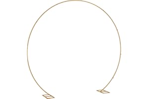 Outsunny Arche de Ballon en Acier doré pour Mariage, Anniversaire, cérémonie et Banquet, Arche pour Ballon et Plantes grimpantes