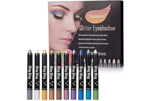 Glitter Eyeshadow Pen, Lápiz de Sombra de Ojos, Sombra de Ojos Hipoalergenico Waterproof Long-lasting Eye Shadow Stick, 10PC